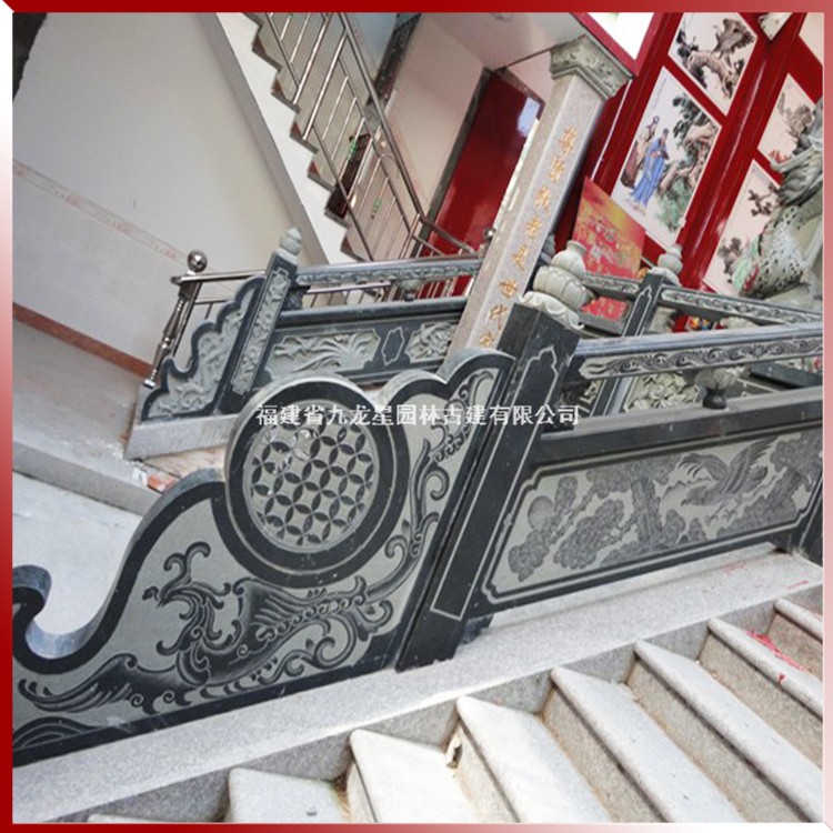 石雕線雕石欄桿圖片