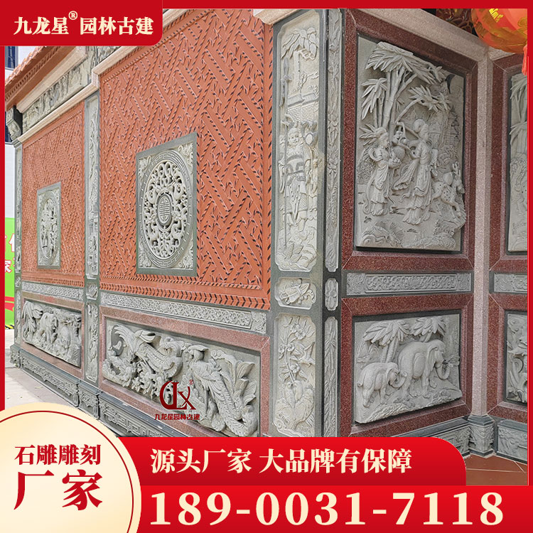 閩南祠堂石雕浮雕壁畫圖片